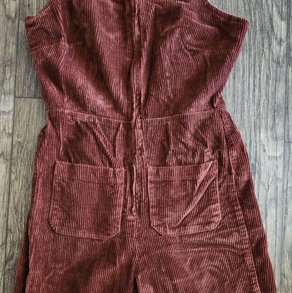 Free People Luna Corduroy Jumpsuit Overalls Size 4 - Picture 6 of 13